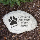 Engraved Cat Memorial Garden Stone